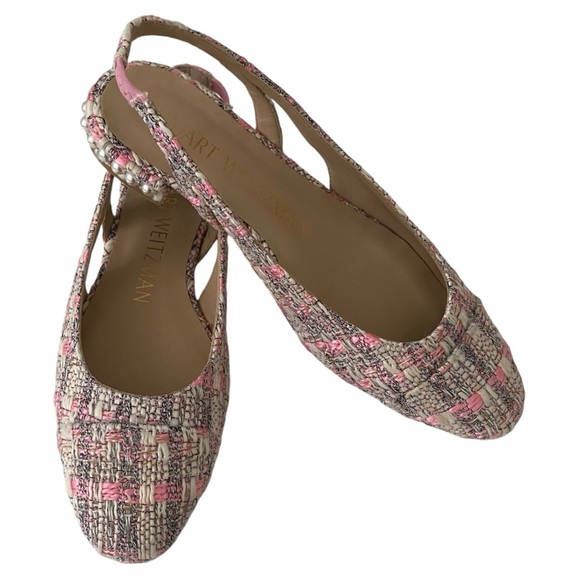 Stuart Weitzman Tweed Pearl Flat - Picture 2 of 12